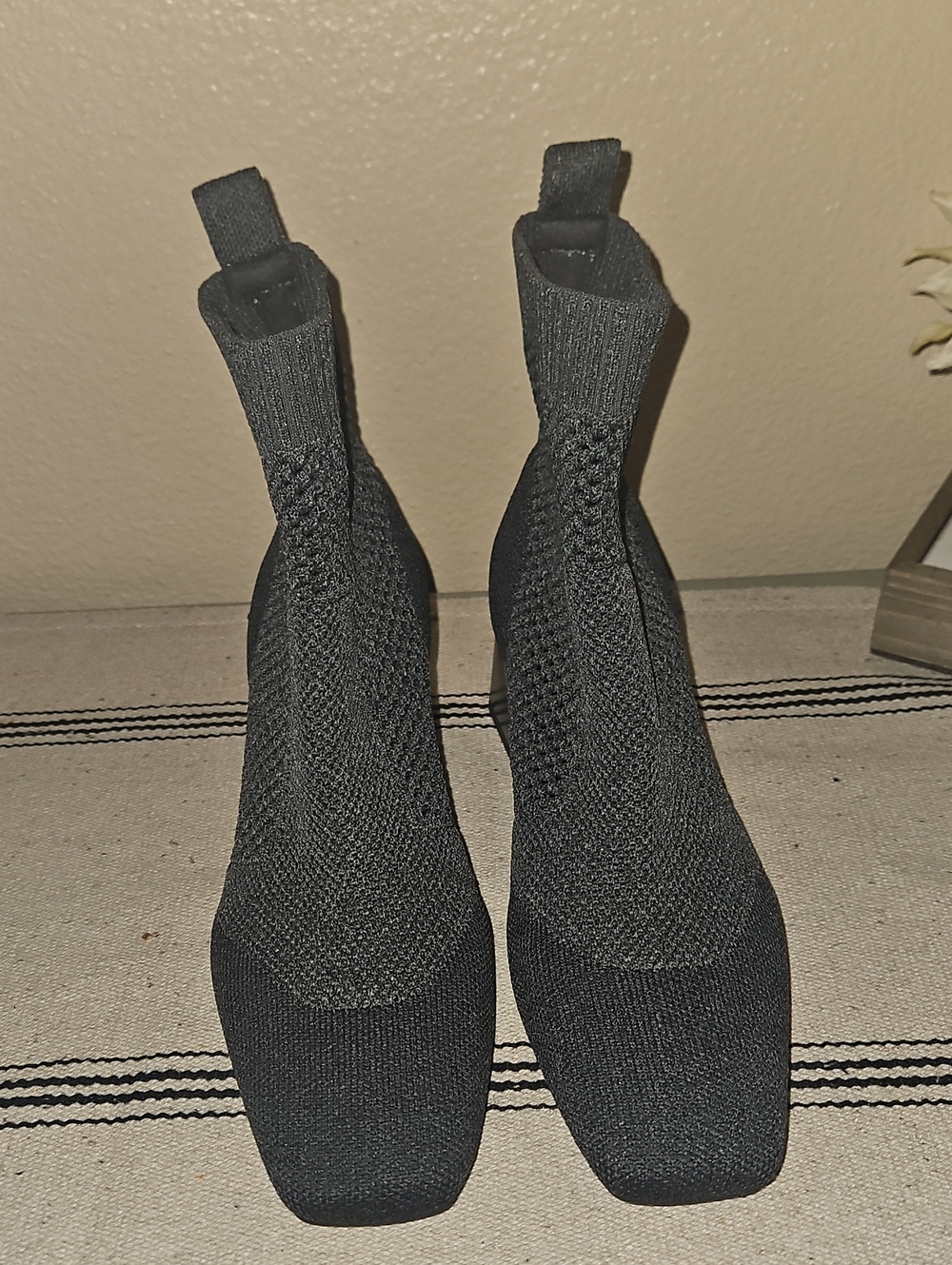 Melissa Square-Toe Perforated Heeled Boots
